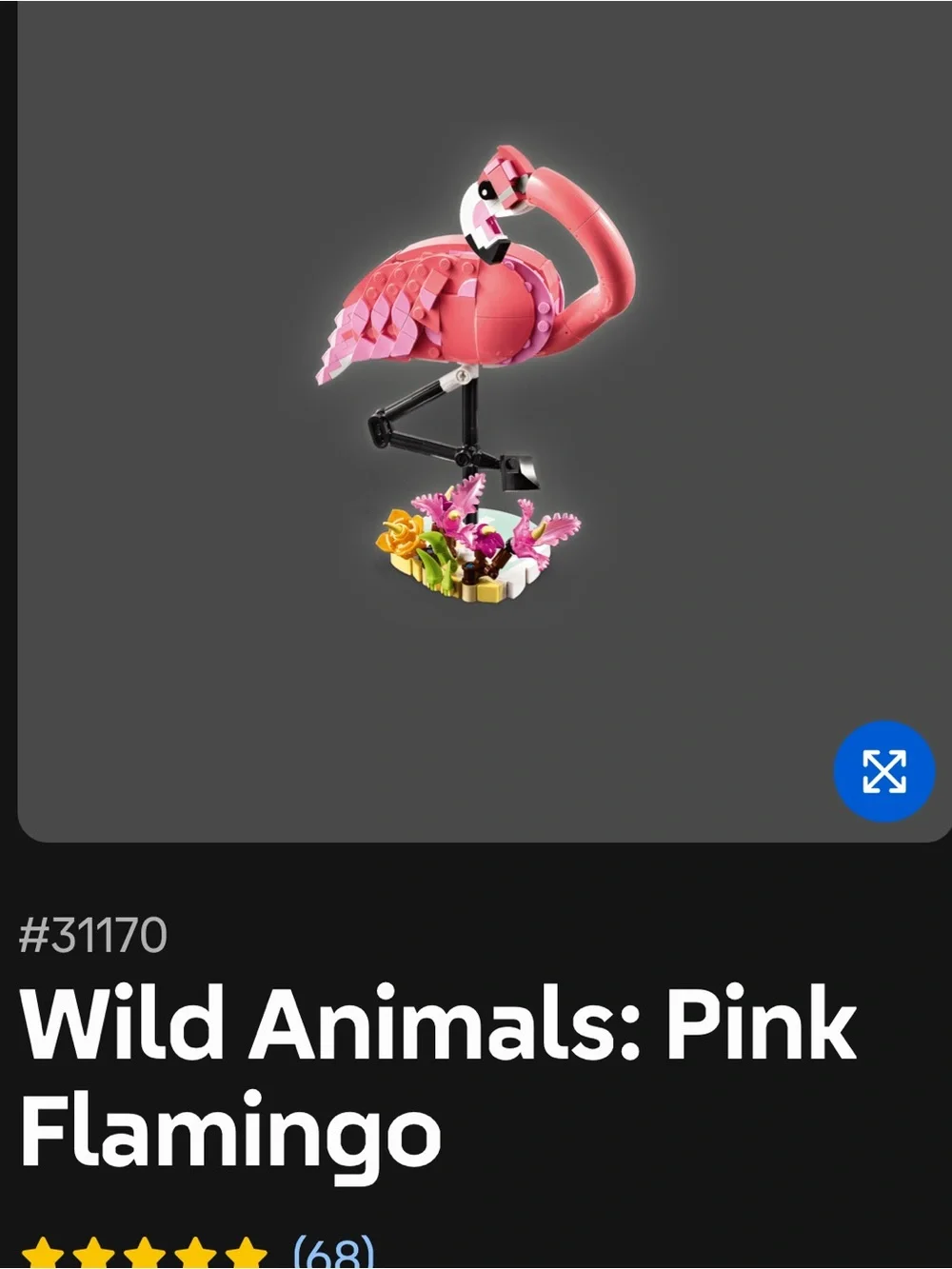 Lego Creator 3-in-1 Wild Animals: Pink Flamingo #31170